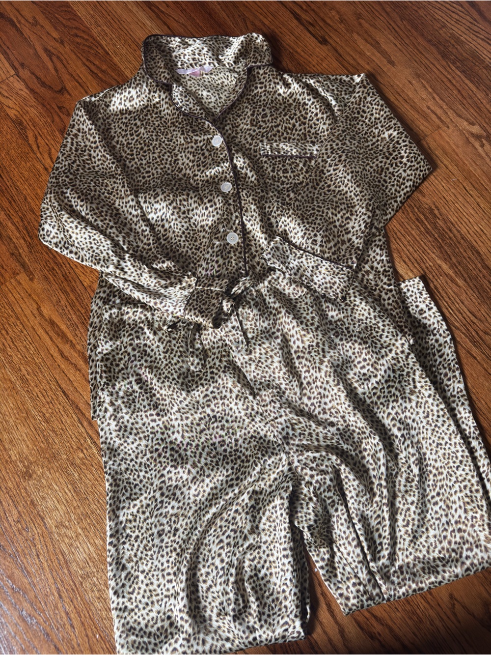 Victoria’s Secret Leopard Print Satin Pajama Set